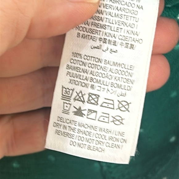 BODEN Tara Jersey Button Down Collared Shirt Green Polka Dot Size 2 Petite - Picture 11 of 12